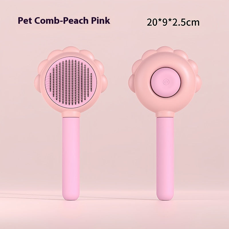 2 In 1 Self Cleaning Dog Brush Comb With Spray Pets Grooming Hair Remover Combs Brush Floating Hair