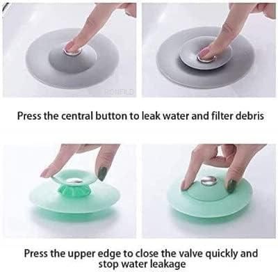 2-in-1 Home Bathroom Kitchen Silicone Stopper (Pack of 2)