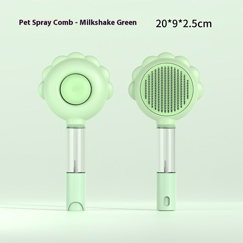 2 In 1 Self Cleaning Dog Brush Comb With Spray Pets Grooming Hair Remover Combs Brush Floating Hair
